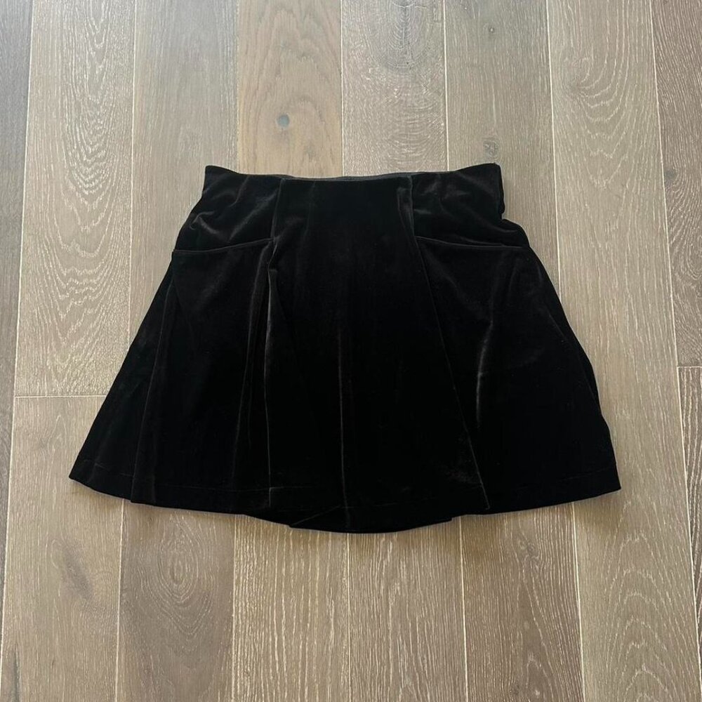 Vintage Black Velvet Miniskirt